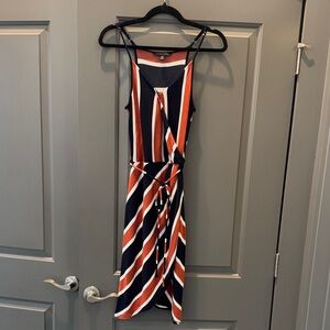 41 Hawthorn Asymmetrical Dress - Black, White, Orange